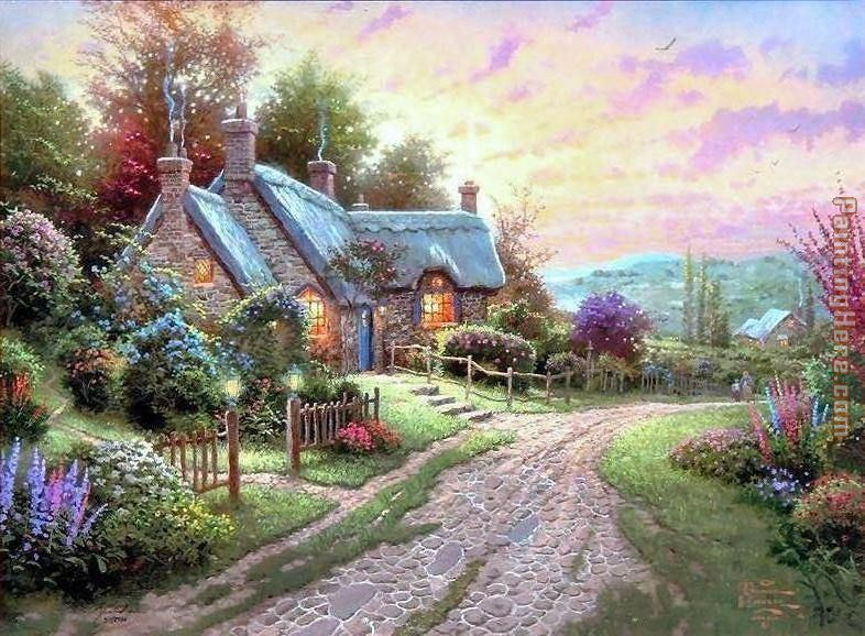 Peaceful Time painting - Thomas Kinkade Peaceful Time art painting